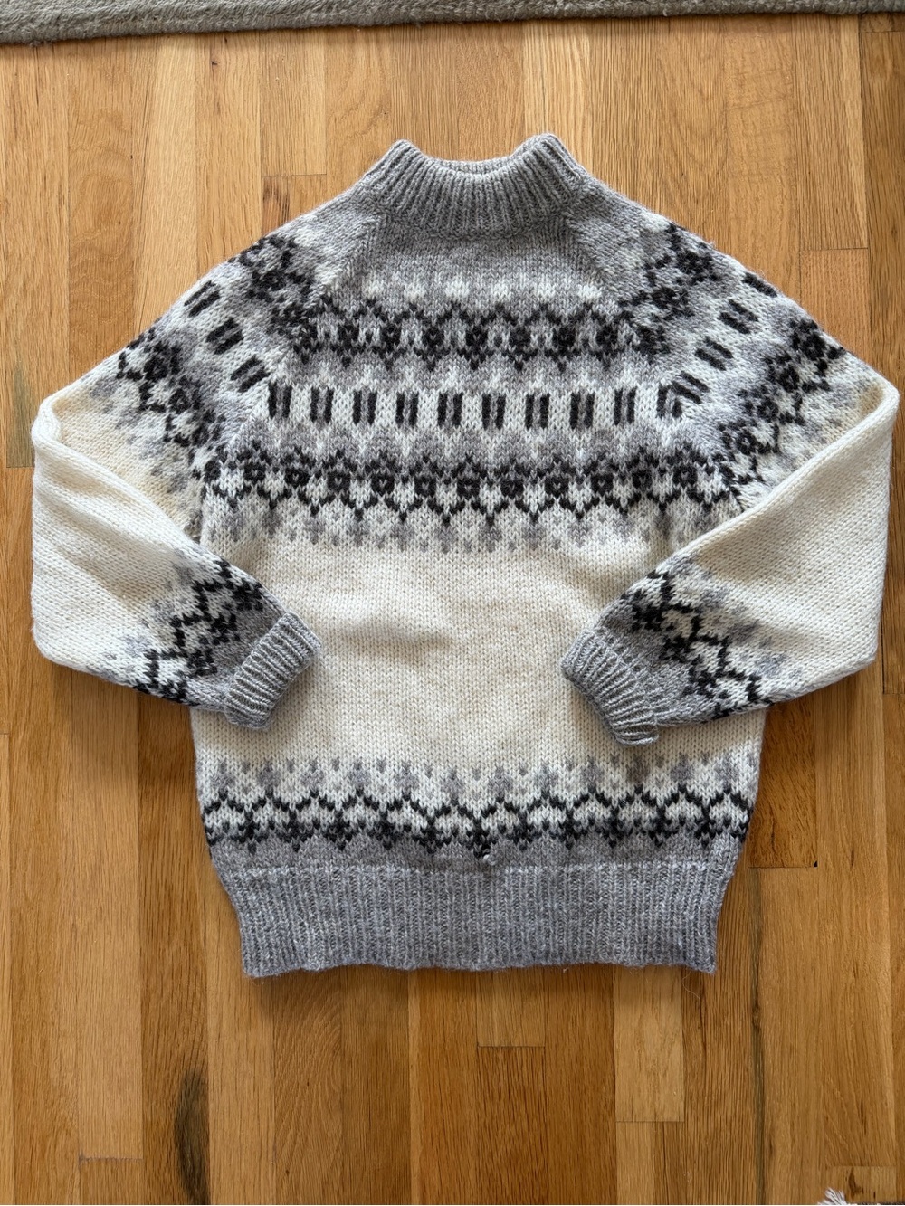 Runox Scandinavian vintage wool fare isle knit sweater